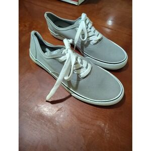 Mossimo Supply Co Womens Gray Canvas Low Top Lace Up Sneakers Size 7